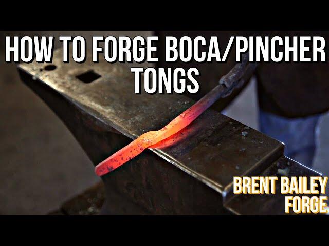 How to Forge Tongs - Boca/Pincher tongs- Forging Tongs with Brent Bailey