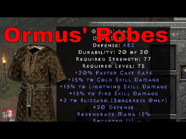 D2R Unique Items - Ormus' Robes (Dusk Shroud)