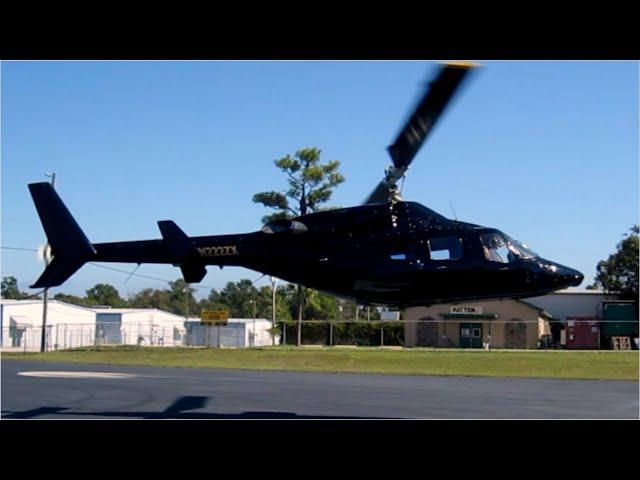 Airwolf Black Bell 222 Helicopter Startup Takeoff Flight and Landing