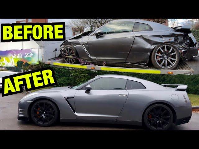 Rebuilding a salvage NISSAN GTR in 10 minutes