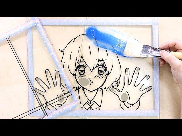 Tik Tok ART: I Paint on GLASS with layers *aesthetic*