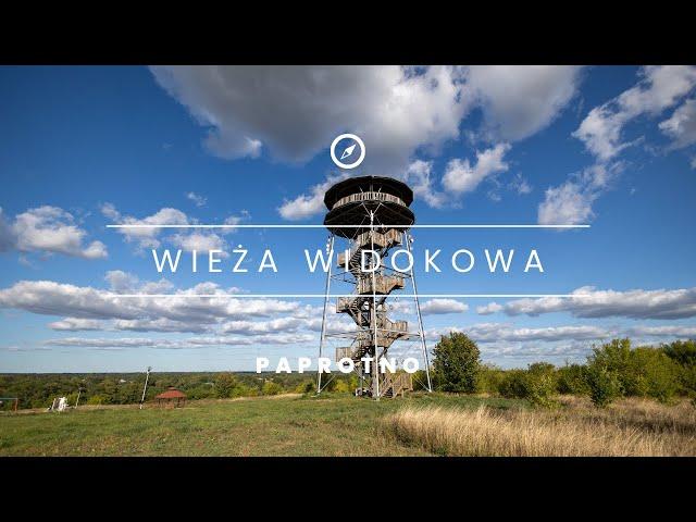 Wieża widokowa Paprotno. Mapa Wielkopolski. Z mapą po Wielkopolsce