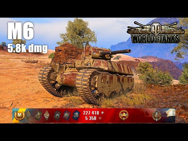 M6, 5.8K Damage, 7 Kills, El Halluf - World of Tanks