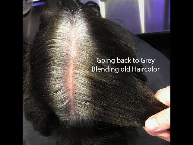 Hair color correction back to grey