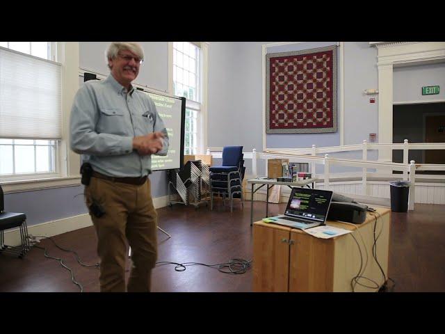 Professor Emeritus Guy R. McPherson Delivered Presentation in Colchester, Vermont