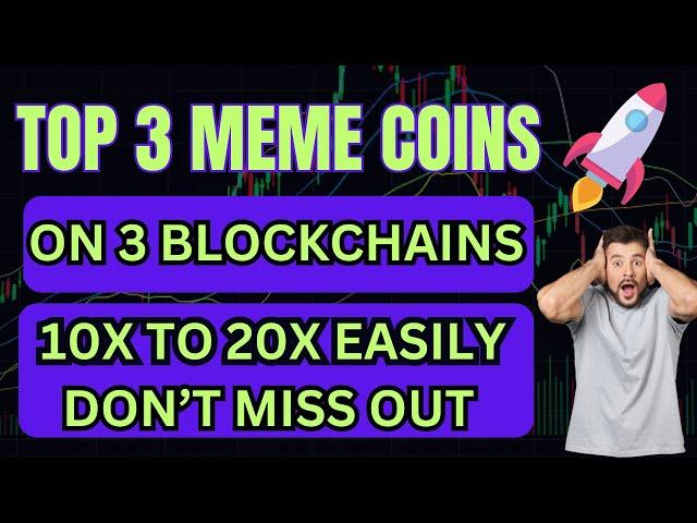 Top 3 Meme Coins on 3 Top Blockchains - Best Meme Coins For Bull Run - Earn With Shafiq