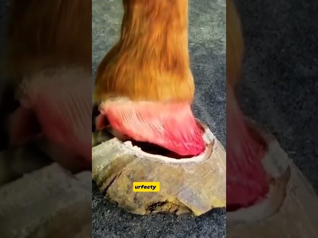 What Is Being Put In The Horse_s Hoof #facts ##knowledge #urfecty #animalheath