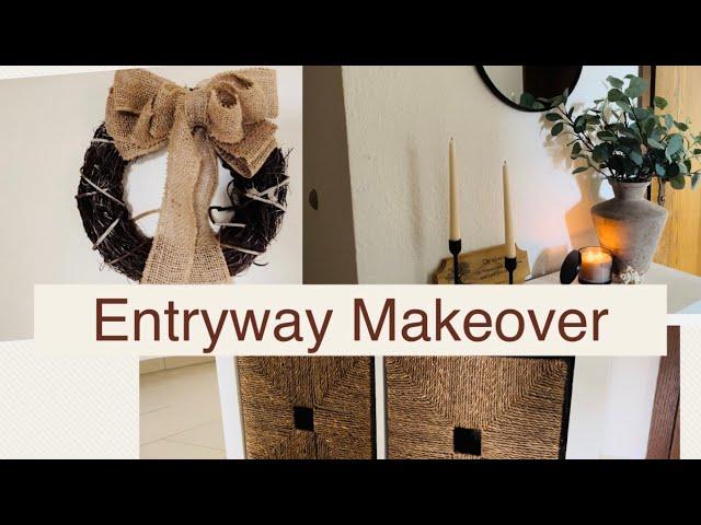 Entryway makeover/ Budget friendly hallway project / Thrift flip Ikea kallax