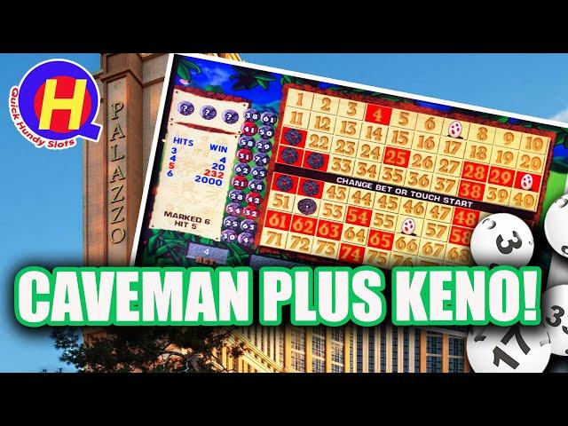 Nice Double Up on Caveman Plus KENO at Palazzo!