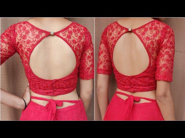 Beautiful back neck blouse design (part 2) | cutting and stitching in easy steps