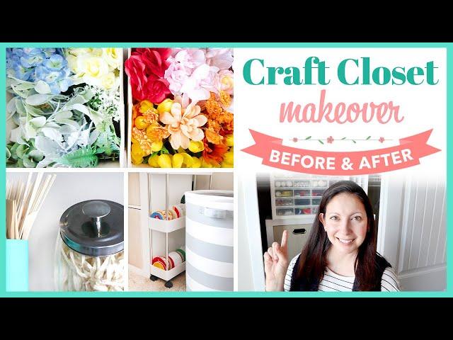 Turning My Closet Into a CRAFT Room How to Organize Craft Supplies In a Closet