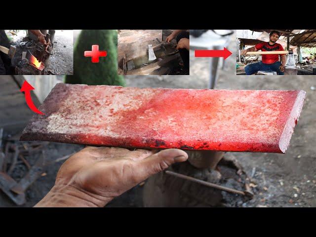 Axe Forging | Poor Blacksmiths Can Make A Very Nice Super Axe.