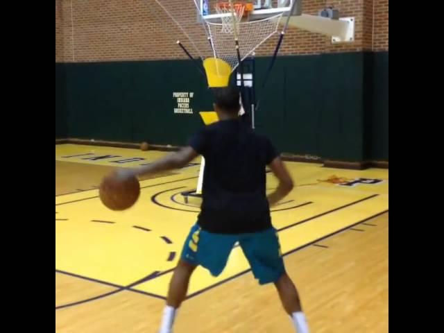 Paul George shooting off the dribble with the gun summer 2014 instagram