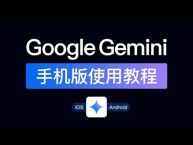 Google Gemini使用教程，gemini手机版使用方法（ios,android,windows）ios app gemini怎么使用？#科技分享