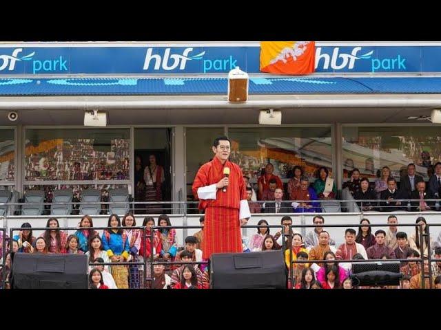 His Majesty The King Delivering The Speech To Those Bhutanese Living In Perth Australia || King