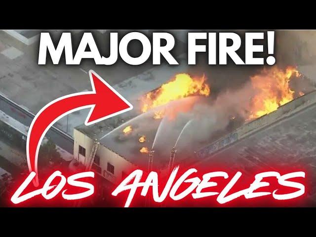 MAJOR FIRE! Chinatown. ARSON!! Los Angeles.