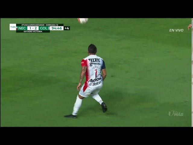 GOL DE VEGA 1-2 NECAXA VS CHIVAS JORNADA 9 GUARDIANES 2020