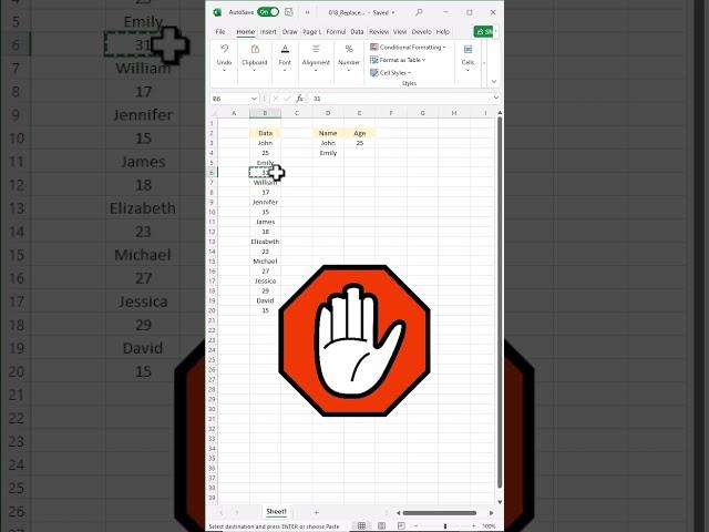 Trick of using the Replace tool in Excel #excel #officer #tricks