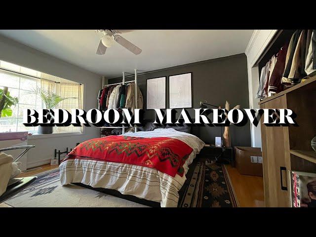 EXTREME BEDROOM MAKEOVER | DIY Standing Desk (not really extreme)