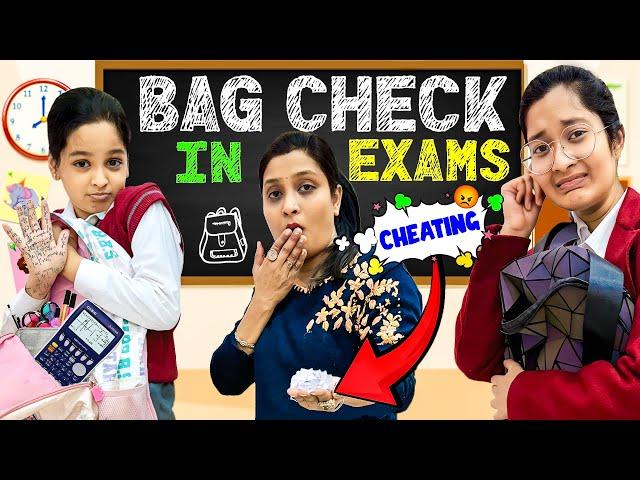 BAG CHECK IN EXAMS  | Surprise Bag Check by Mummy  | Funny Video | Cute Sisters