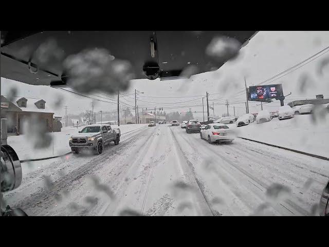 Truck 50 *Ride Along* Snowy Response to 2 Reported Building Fires