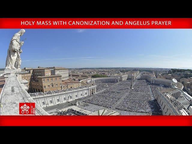 October 20, 2024, Holy Mass with Canonization and Angelus Prayer - Pope Francis