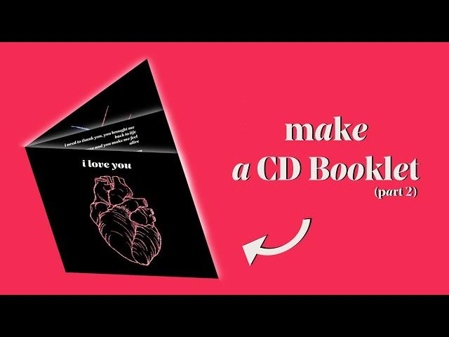 DIY how to make a cd booklet - easy to do (PART 2)