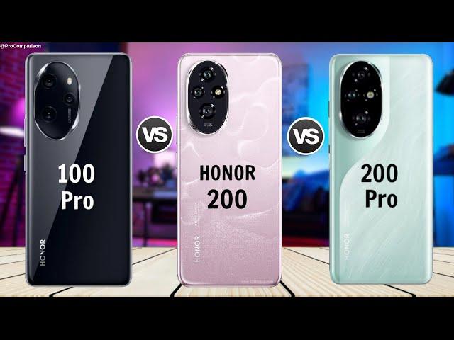 Honor 100 Pro vs Honor 200 5g vs Honor 200 Pro 5g || Full Specs Comparison