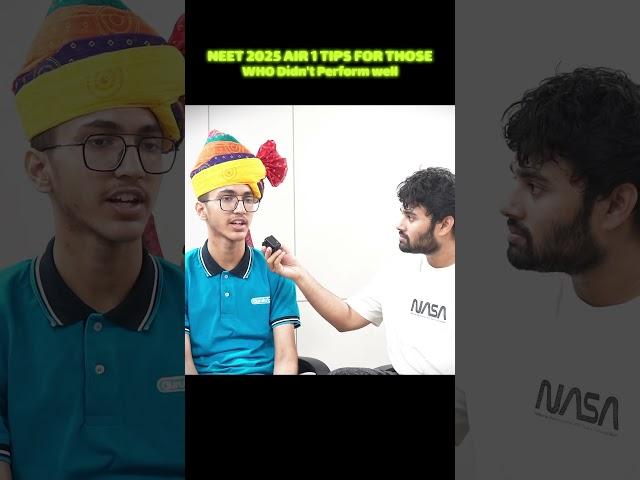 NEET 2025 AIR 1 Tips for those Who didn’t Perform Well | Best Tips for NEET aspirant