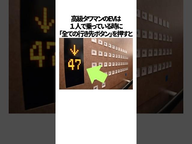 エレベーターの秘密ボタンに関する雑学