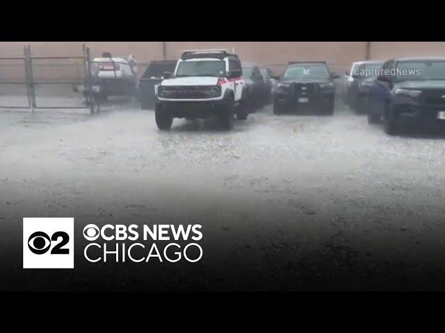 Storms bring hail, leave streets flooded in Orland Park, Illinois