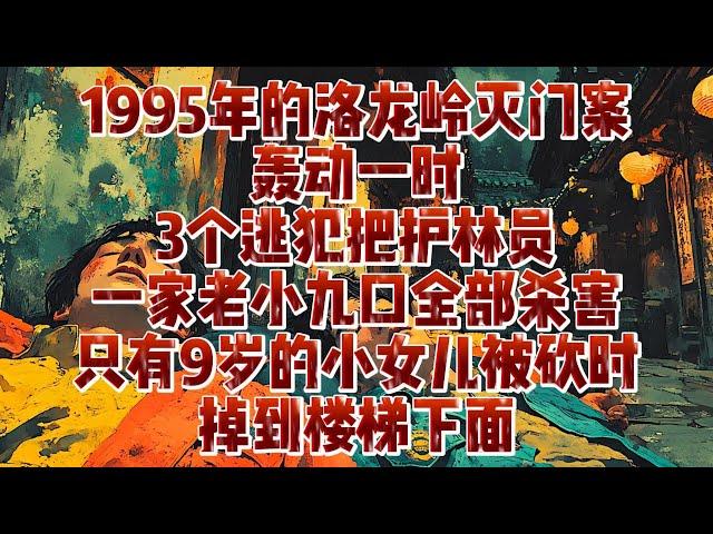 1995年的洛龍嶺滅門案轟動一時，3個逃犯把護林員一家老小九口全部殺害，只有9歲的小女兒被砍時掉到樓梯下面｜小七動漫