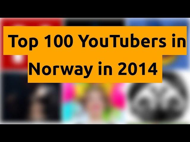    Top 100 YouTubers in Norway in 2014   