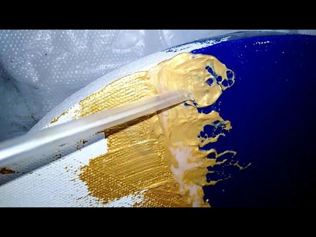 Oil pouring technique | Satisfying Fluid Art | Azeenbasics