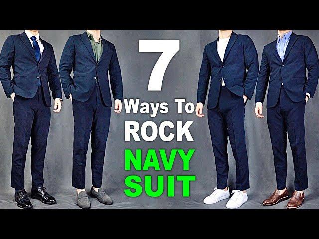 7 Ways To ROCK Navy Blue Suits | Men’s Outfit Ideas