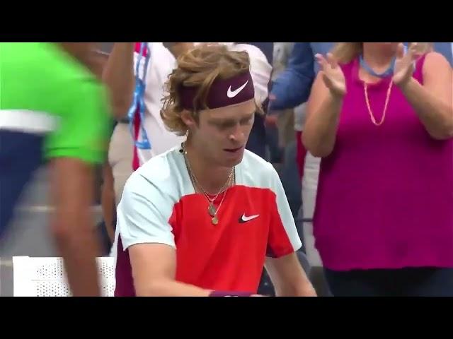 Andrey Rublev crying at the change of ends vs Frances Tiafoe | #USOpen