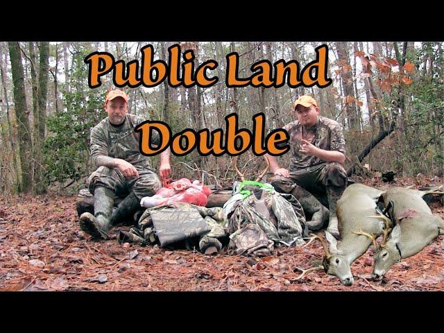 Father And Son Team Up To Take Down 2 Bucks On Public Land In The Bankhead National Forest.