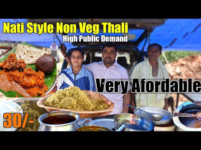 Hard Working Couple Sell Nati Style NonVeg Meals | 8 Variety NonVeg Food 30/- | Street Food India