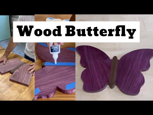 Purple Heart Wood Butterfly