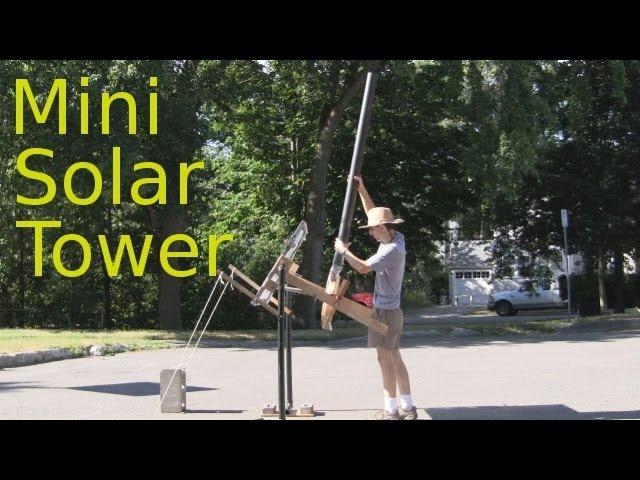 Mini Solar Tower with Fresnel Lens Ver. 7 Screen Solar Air Heater