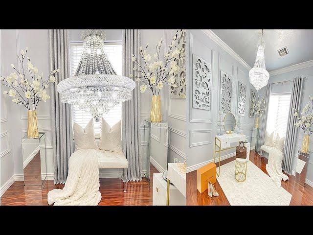 OVER THE TOP GLAM BEAUTY ROOM UPDATE | budget friendly decorating ideas