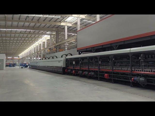 The continuous glass tempering line more than 60 meters for architectural glass in CSG