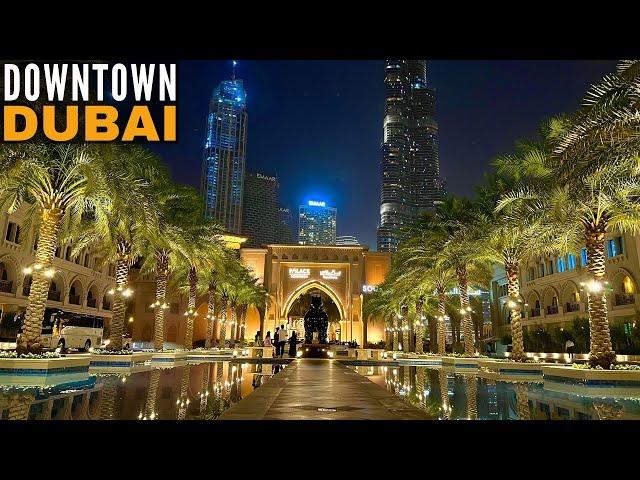 [4K] Downtown Dubai Complete Night Walk 2022 | Dubai Tourist Attraction