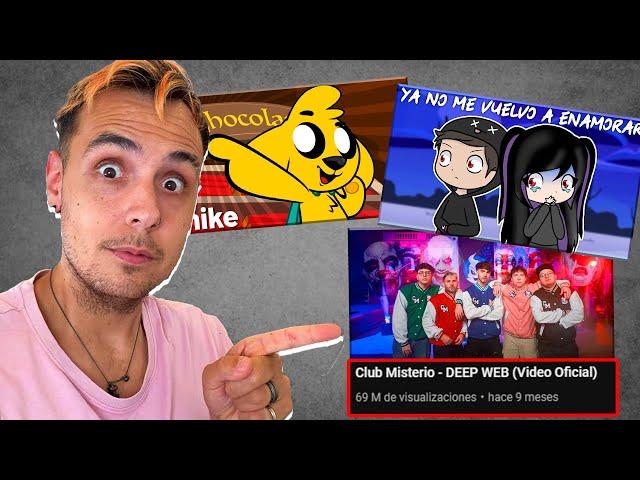 ESTAS SON LAS CANCIONES MAS VISTAS de los YOUTUBERS FAMOSOS 