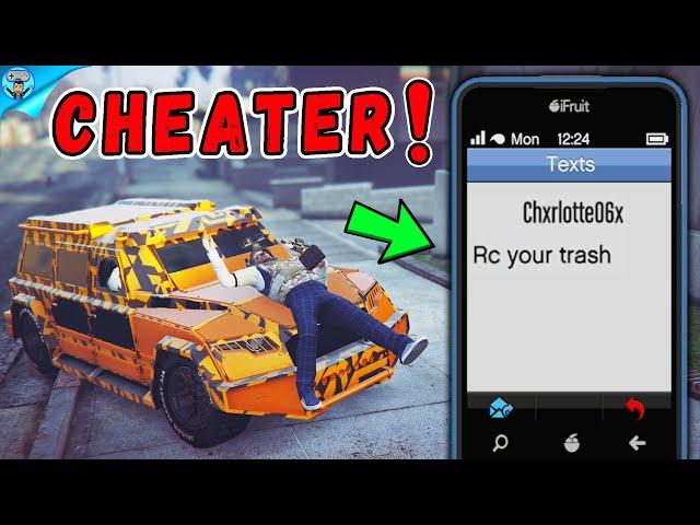 Trolling and making a God mode cheater ANGRY on GTA Online!