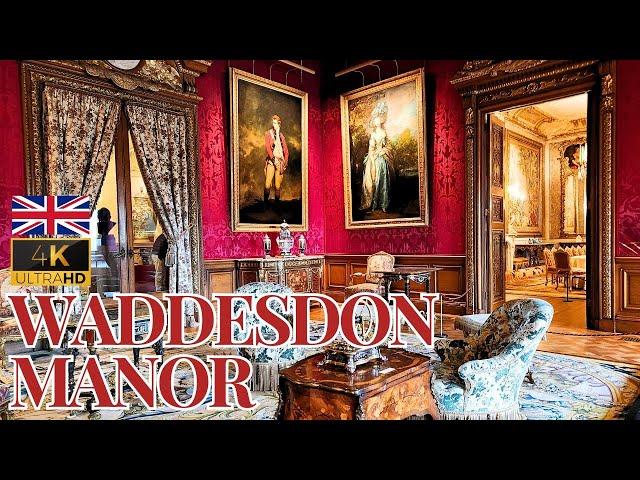 Waddesdon Manor Visual Walking Tour  England UK Rothschild house 4K ASMR 羅斯柴爾德大宅House Tour