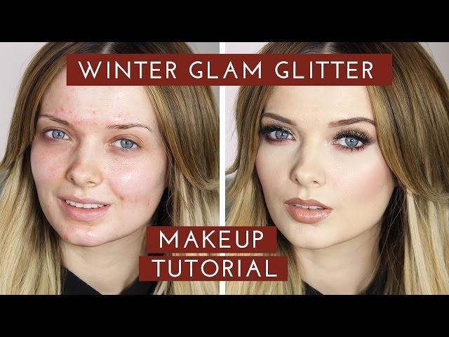 Winter GLAM Glitter Makeup Tutorial // New Years Eve Makeup // MyPaleSkin