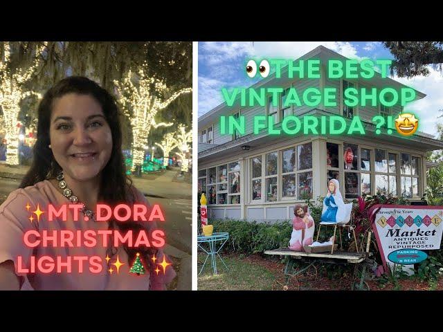 Did I Discover the BEST Vintage Shop in FL?!  | Mt. Dora Christmas Lights! | Antiques