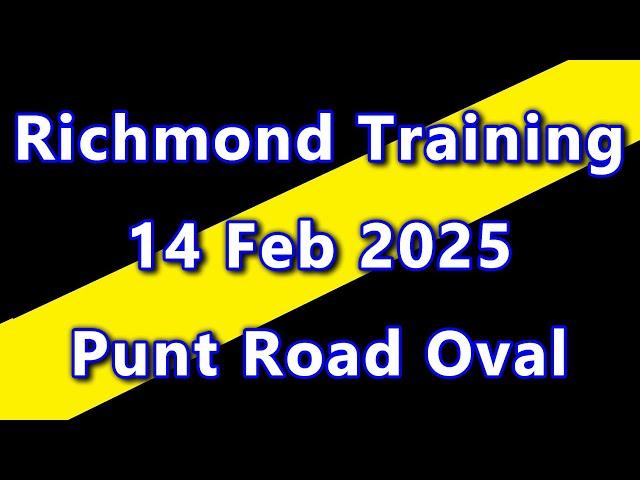 Richmond Tigers Training on Friday 14 February 2025 at Punt Road Oval