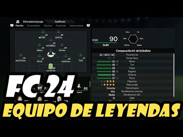 Como jugar con el EQUIPO de LEYENDAS en EA Sports FC 24 (FIFA 24)️